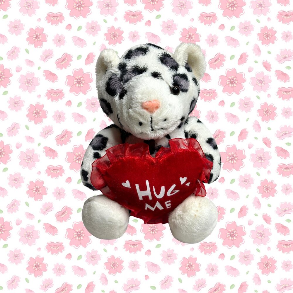 Valentine Snow Leopard Plush with Heart Pillow - DanDee Collector's Choi…